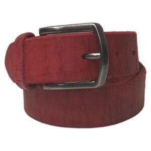 CI0019R110 Cintura in vera pelle Jaguar Art. 2607 Mis. 110 Larghezza 4 cm Col. Rosso