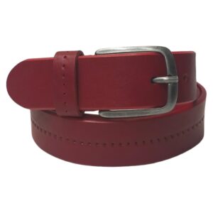 CI0020R100 Cintura in vera pelle Jaguar Art. 5989 Mis. 100 115 Larghezza 4 cm Col. Rosso
