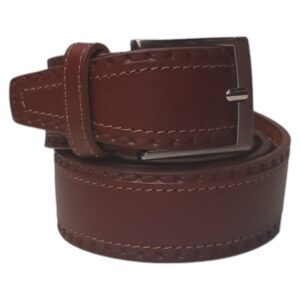 CI0029M125 Cintura in vera pelle Art. 040 Mis. 125 Larghezza 4 cm Col. Marrone