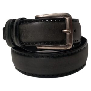 CI0034G95 Cintura in vera pelle Modello unico ed esclusivo Artigianale Mis. 95 110 Col. Grigio