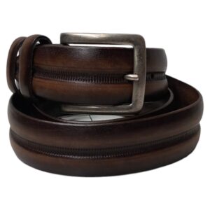 CI0042M100 Cintura in vera pelle Modello unico ed esclusivo Artigianale Art. 279 Mis. 100 115. Col. Marrone.