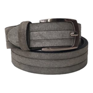 CI0278N115 Cintura in vera pelle Art. F503 Mis.115 L.3 cm Col. Grigio