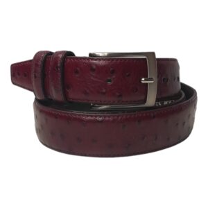CI0282N120 Cintura in vera pelle ” Avorio” Art. 072-35 Mis.120 L.3 cm Col. Bordo'