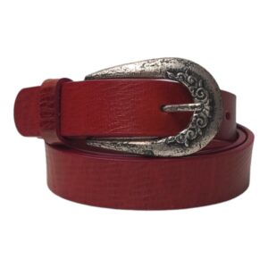 CI0293R105 Cintura in vera pelle ” Renato Balestra ” Art. 12376 Mis. 105 L.3 cm Col. Rosso