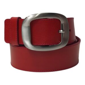 CI0314R105 Cintura in vera pelle Mis.105 L.4 cm Col. Rosso
