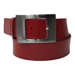 CI0317R110 Cintura in vera pelle Mis.110 L. 3.5 cm Col. Rosso